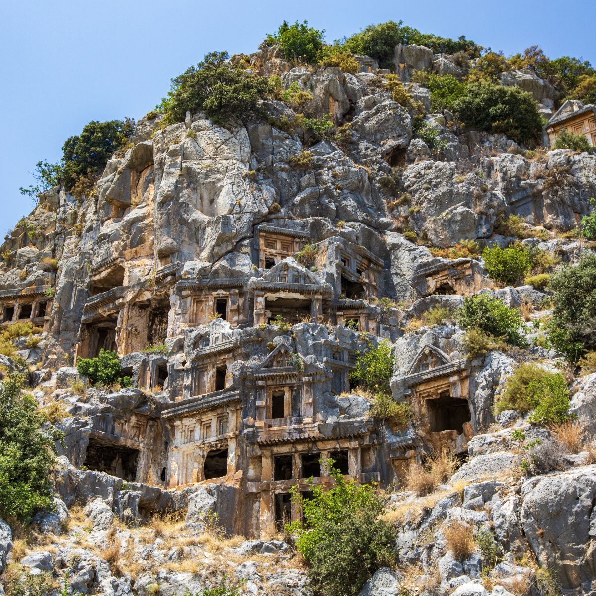 Myra – Rock-cut Lycian tombs