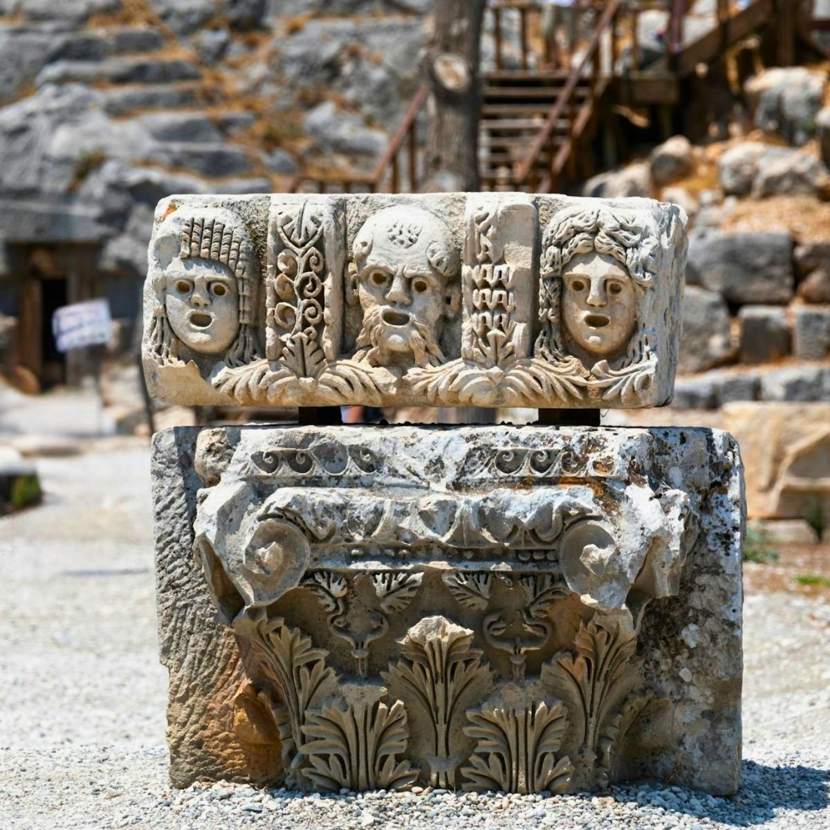 Myra – Ancient theatre stone masks