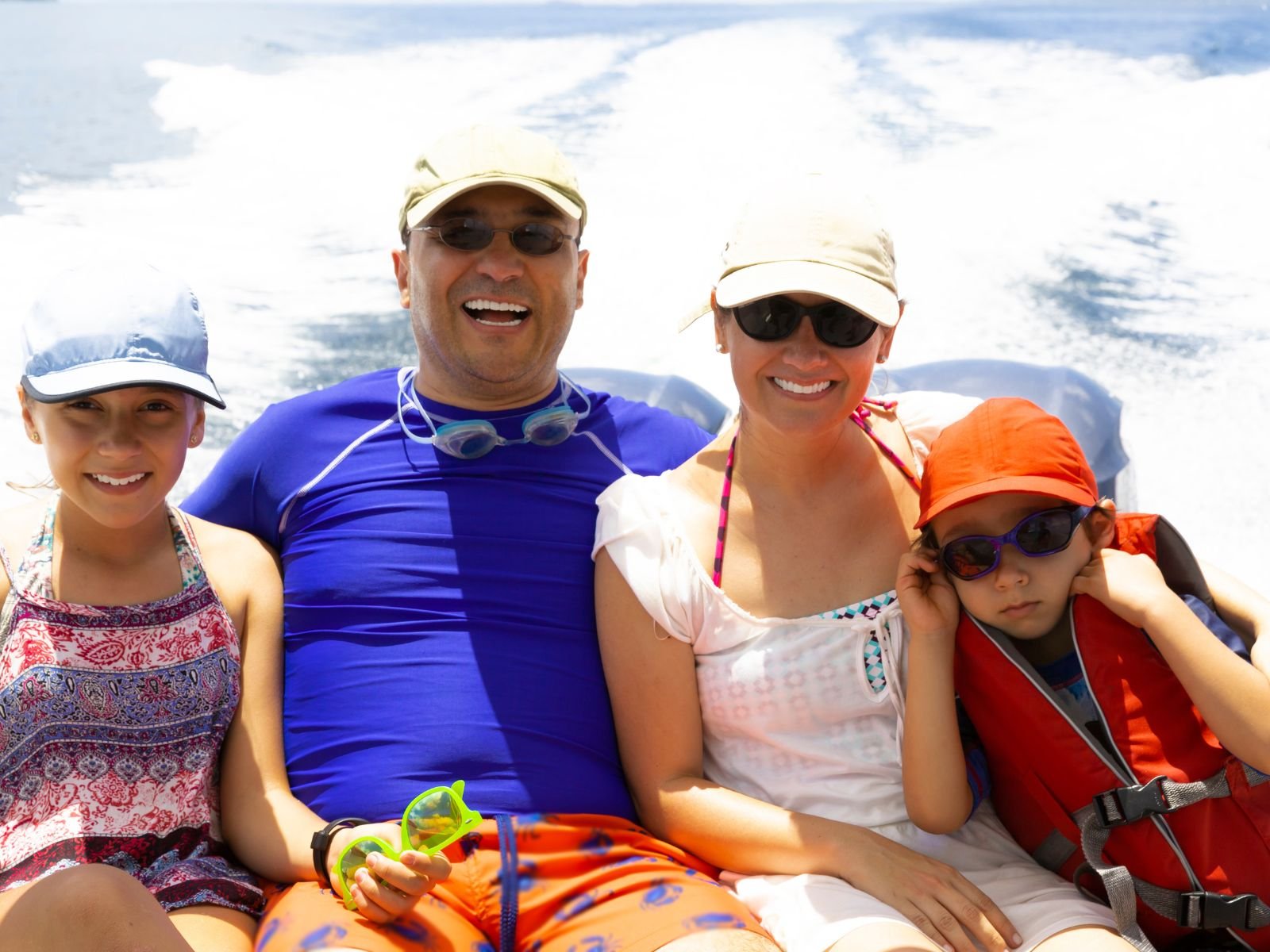 Guest family on a boat at the Turkish Riviera