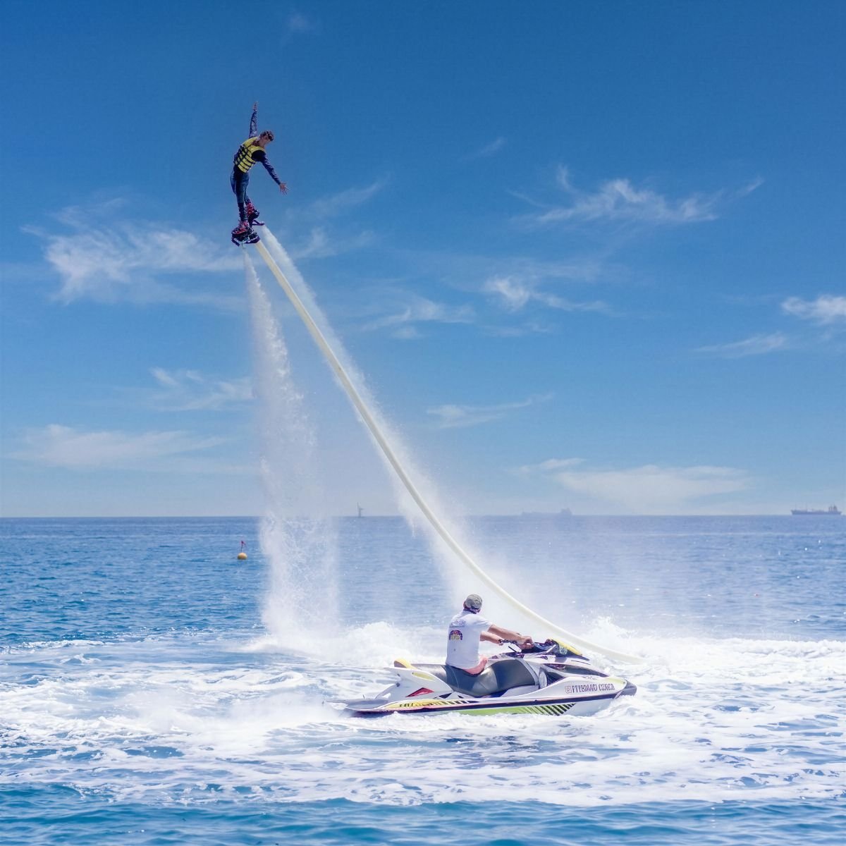 Parasailing over the Turkish Riviera coast