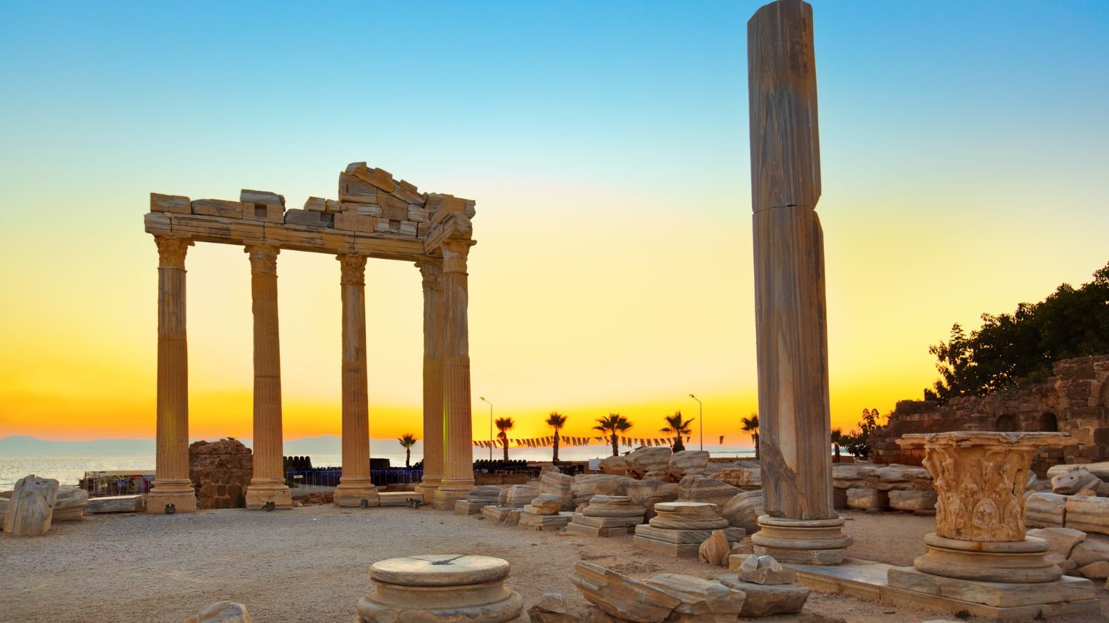 Apollo Temple at sunset in Side